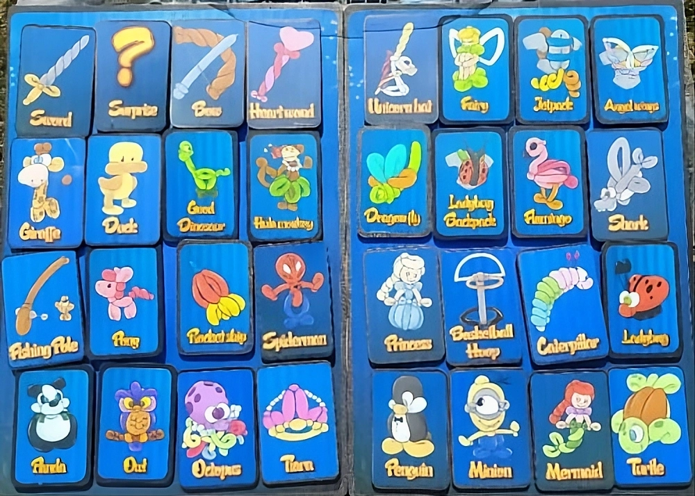 Classic balloon animal display